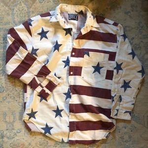 Vintage Stone Wash American Flag Shirt